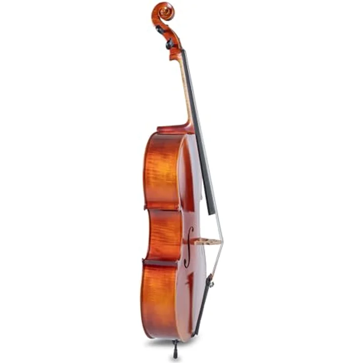 Gewa Ideale VC2 Cello Set 1/2 CB, vollmassives Cello aus europäischem Holz, rot-brauner Naturharzlack, inkl. Carbonbogen und Cellotasche mit Rucksackriemen – Bild 4