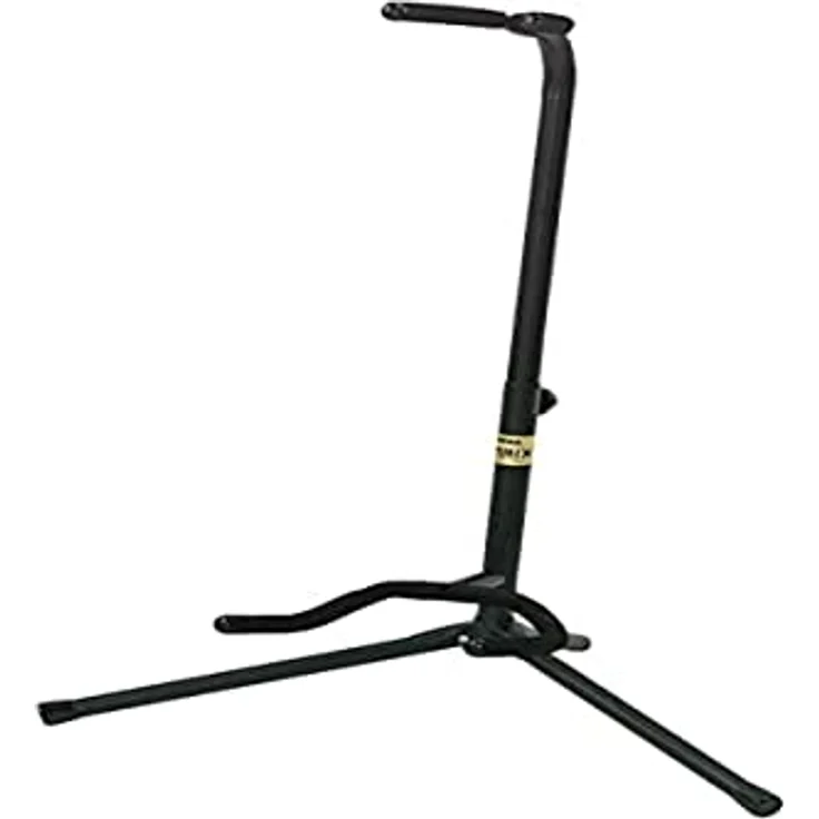 GEWA Gitarrenständer De Luxe GS-30B, höhenverstellbar 60-83 cm für Akustik- und E-Gitarre, mit weicher Polsterung, schwarz