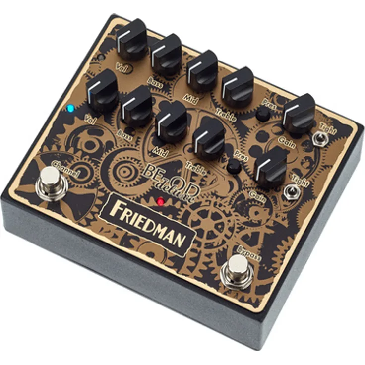Friedman BE-OD Deluxe Overdrive Ltd., Effektpedal mit britischem Overdrive-Sound, 18V Betrieb, True Bypass, Clockworks Design, made in USA