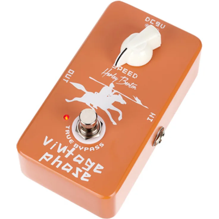 Harley Benton Vintage Phase, analoges Gitarren-Effektpedal mit True Bypass und Geschwindigkeitsregler