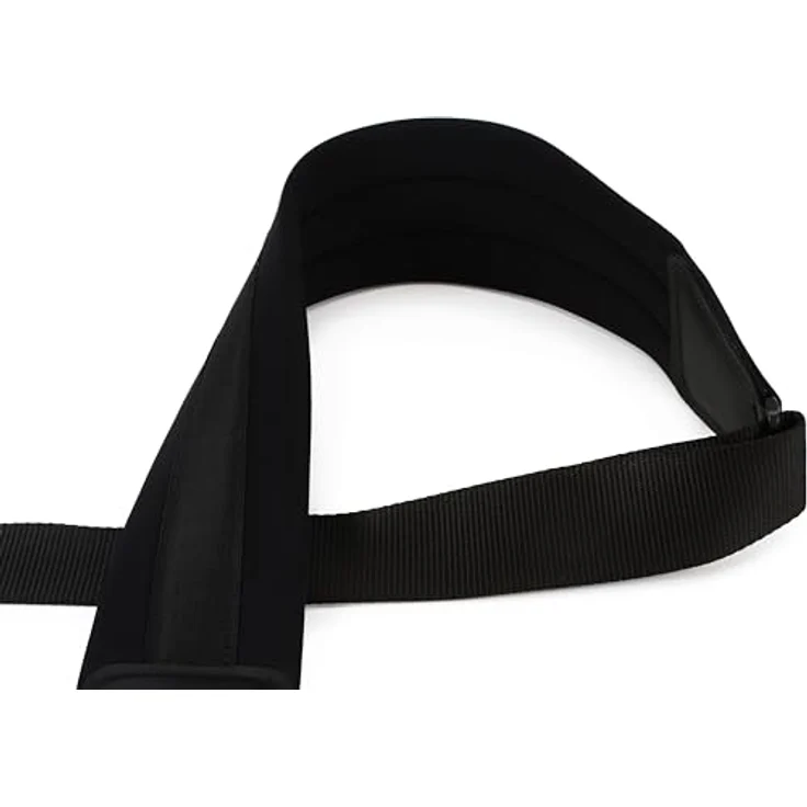 Levys Ultra Comfort Strap 3,25", Gitarrengurt aus Neopren mit gepolstertem Lederendstück, verstellbar von 122 cm bis 140 cm, Schwarz – Bild 4