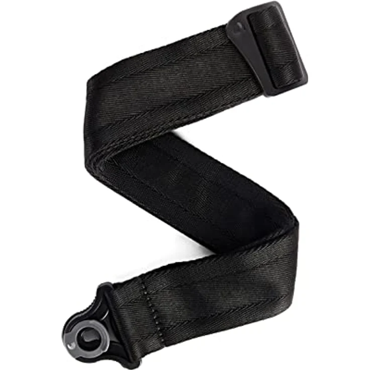 D'Addario Auto Lock Gitarrengurt, Schwarz, mit Schnellverschlusssystem und federbelastetem Verschluss – Bild 1