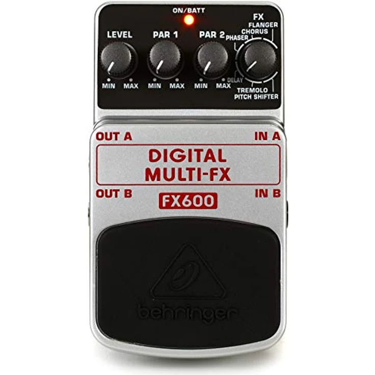Behringer FX600, Digitales Stereo Multi Effektpedal mit 24-Bit Effekten: Flanger, Chorus, Phaser, Delay, Tremolo und Pitch Shifter – Bild 1