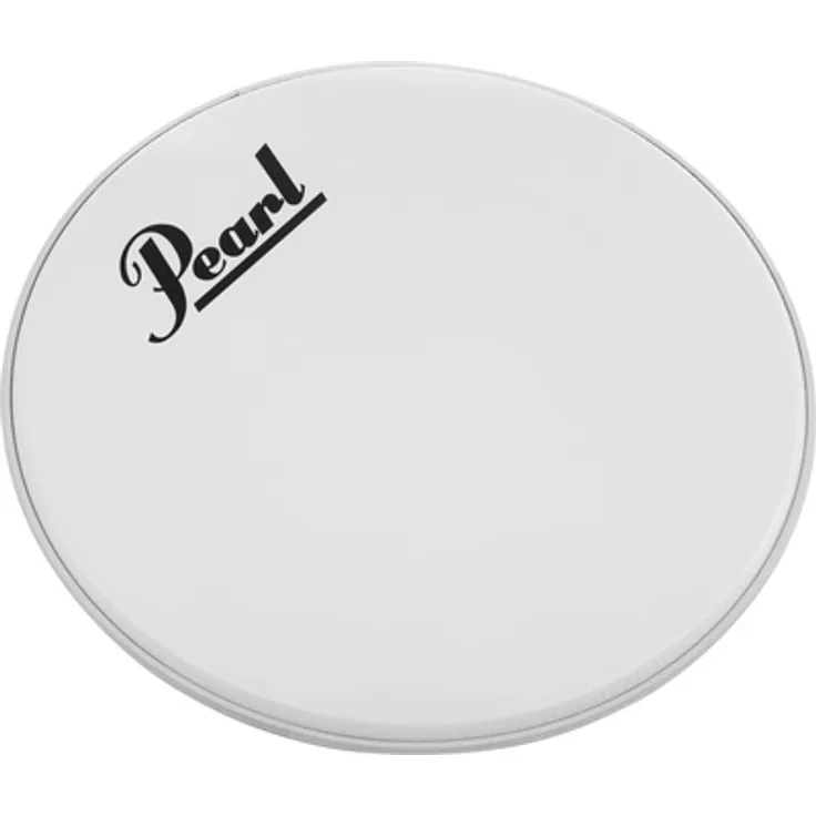 Pearl 22" Bass Drum Frontfell Weiß, Pro Tone Resofell mit schwarzem Logo, ohne Mikrofonloch