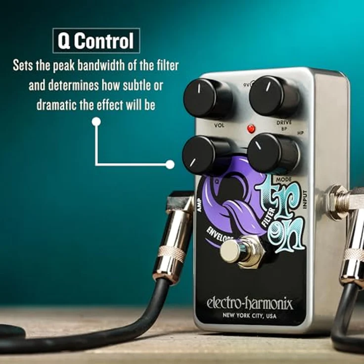 Electro Harmonix Nano Q-Tron Envelope Filter, Effektpedal für E-Gitarre & Bass mit 3 Schaltbaren Modi und Q-Control – Bild 9