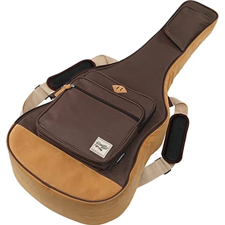 Ibanez ICB541-BR Powerpad Gigbag für 4/4 Konzertgitarre, 15mm Polsterung, stoßdämpfendes Powerpad, braun