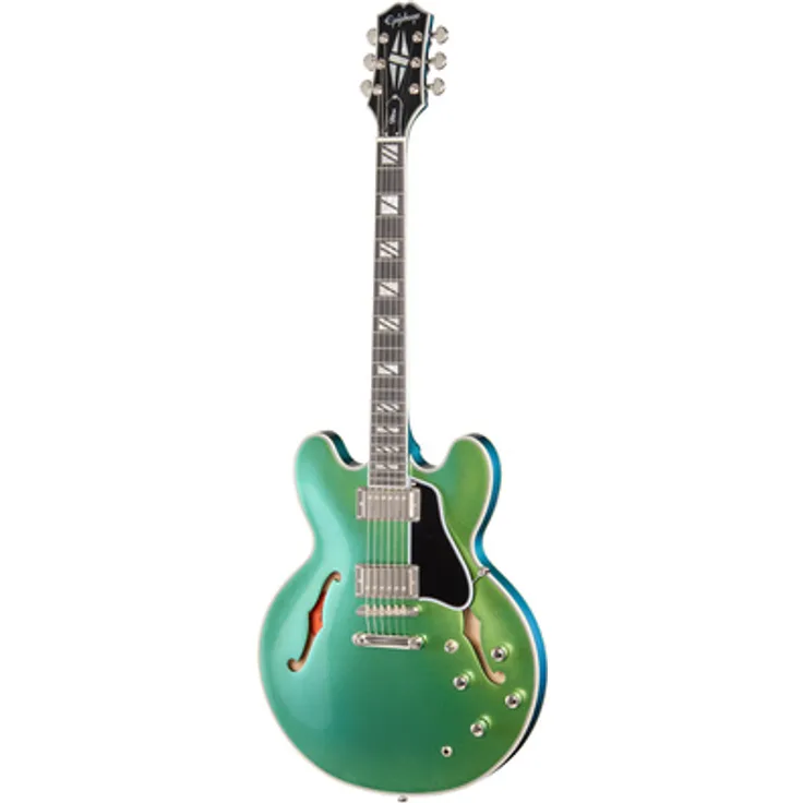 Epiphone Futura ES-355 Dragonfly Shift, Semi-Hollow E-Gitarre mit Ahorn/Pappel Korpus, Mahagoni Hals und Ebenholz Griffbrett, Farbe: Dragonfly Shift, inkl. Gigbag