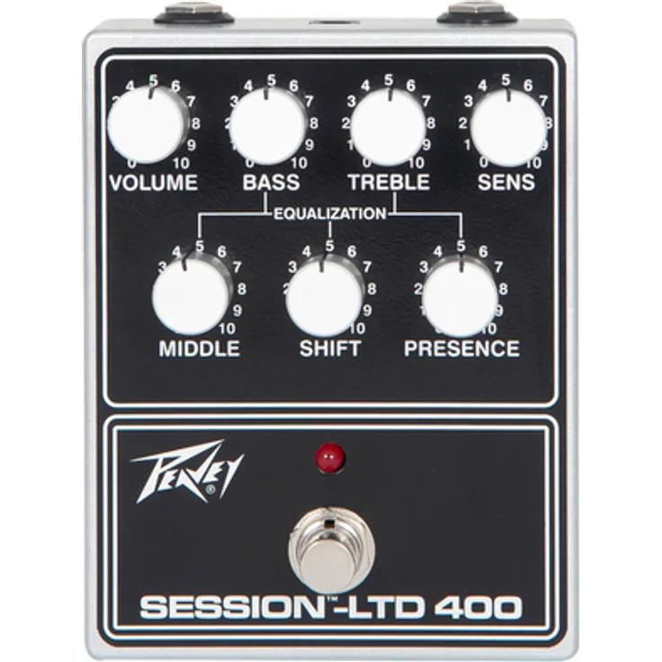 Peavey Session LTD 400 Preamp Pedal, Vorverstärker Pedal mit Dreiband-EQ und Präsenzregler, ideal für E-Gitarre und Pedal Steel