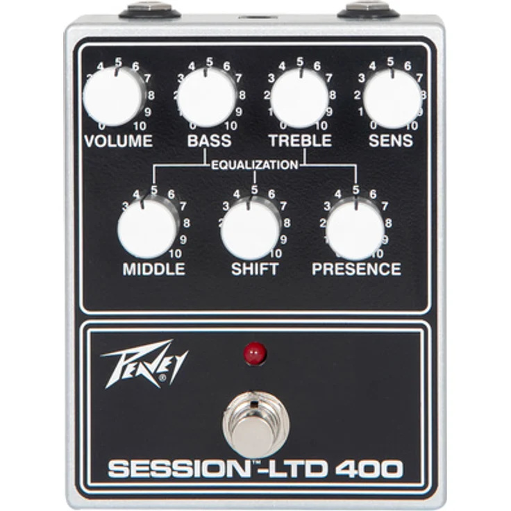 Peavey Session LTD 400 Preamp Pedal, Vorverstärker Pedal mit Dreiband-EQ und Präsenzregler, ideal für E-Gitarre und Pedal Steel