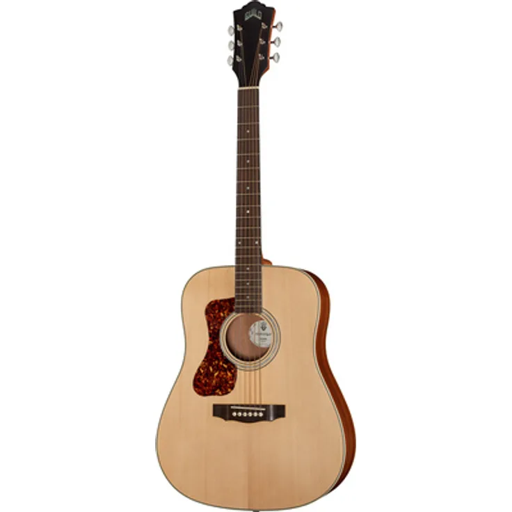 Guild D240 LE N LH, Westerngitarre mit massiver Sitka Fichtendecke, Lefthand, Dreadnought, Natur Finish, Chrom Hardware, Guild AP-1 Pickup