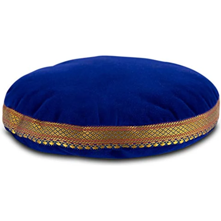 XDrum Omshanti Klangschale 22 cm, handgemacht in Indien aus Messinglegierung, gold, inkl. Kissen, ideal für Meditation und Therapie, Gewicht 1500 g – Bild 4