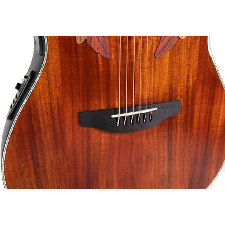 Ovation Celebrity Elite Plus CE44P-FKOA-G, Westerngitarre mit geriegelter Koa Decke, Cutaway, Lyrachord Mid-Depth Korpus, natur Hochglanz – Bild 4