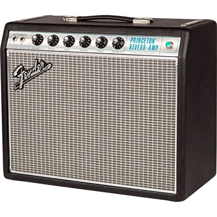 Fender 68 Custom Princeton Reverb, E-Gitarren-Combo mit 12 Watt, 10" Celestion Lautsprecher, Vintage Silverface, inkl. Fußschalter und Cover – Bild 3