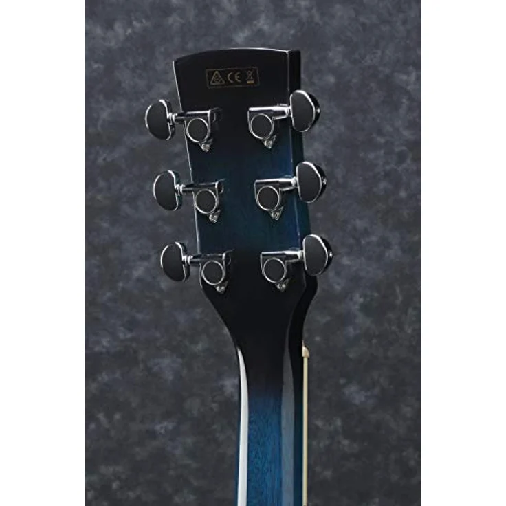 Ibanez Performance Series PF15ECE-TBS, Full Size Elektro-Akustikgitarre mit Nyatohkorpus und Fichtendecke, Cutaway, Trans Blue Burst – Bild 4