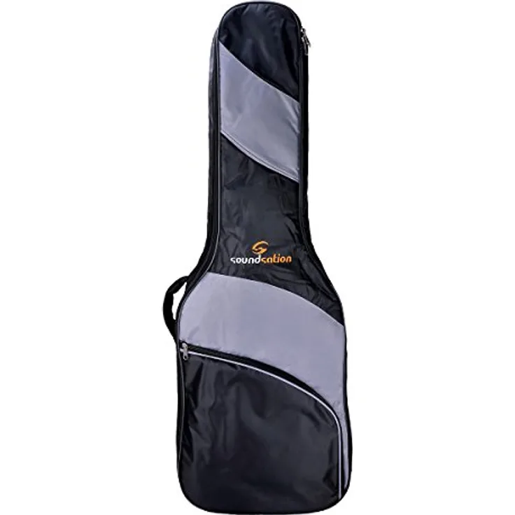 Soundsation PGB-5CG, Gig Bag für 4/4 Konzertgitarren mit 5mm Polsterung, verstellbaren Schultergurten, große Front- und Deckeltasche, schwarz/grau