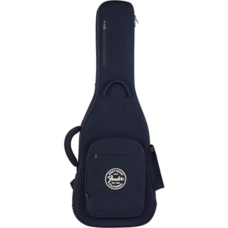 Fender Troubadour Electric Guitar Gigbag, gewachstes Polyestersegeltuch mit 25mm Polsterung, Navy color