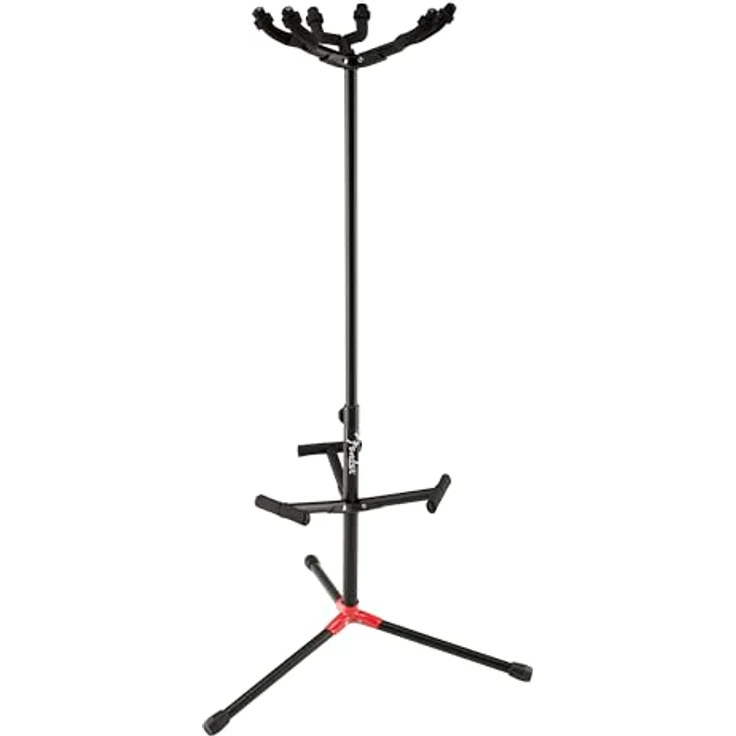 Fender Adjustable Hanging Stand 3-Gtr, Gitarrenständer für bis zu drei Instrumente, höhenverstellbar, stabile Metallkonstruktion, schwarz – Bild 1