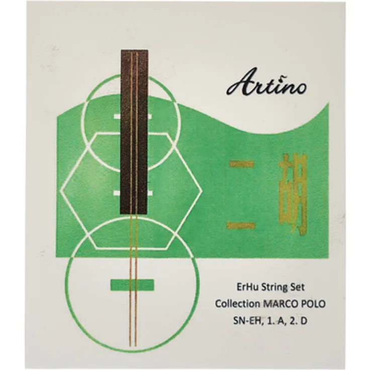 Artino Chinese ErHu Strings Set, kompletter Satz aus 2 Saiten, Stimmung A-D, Durchmesser 0,4 - 0,25mm