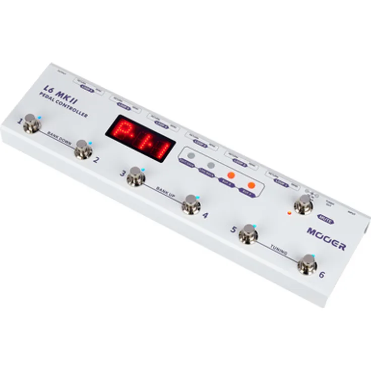 Mooer Pedal Controller L6 MKII, programmierbarer 6-Kanal Loop Switcher mit 36 Presets und integriertem Stimmgerät