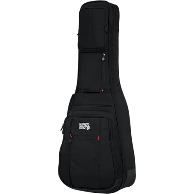 Gator G-PG Classic Guitar, Gitarrentasche der ProGo Ultimate Serie mit 25 mm Polsterung, Schwarz, inkl. Regenhülle und mehreren Taschen