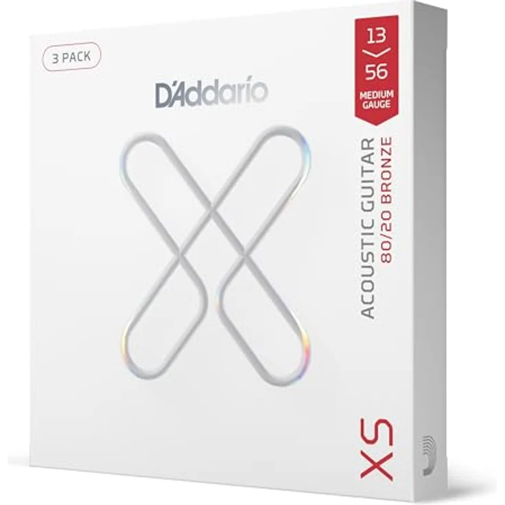 Daddario XSABR1356-3P, 3er Set Westerngitarren-Saiten, Bronze 80/20, NY High Carbon Steel, Coated Polymer, Stärken 013-056 – Bild 1