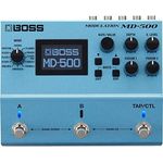Boss MD-500 Modulation, Gitarren-Multieffektpedal mit 12 Modulations-Effekten, 297 Speicherplätze, True Bypass, großes LCD-Display