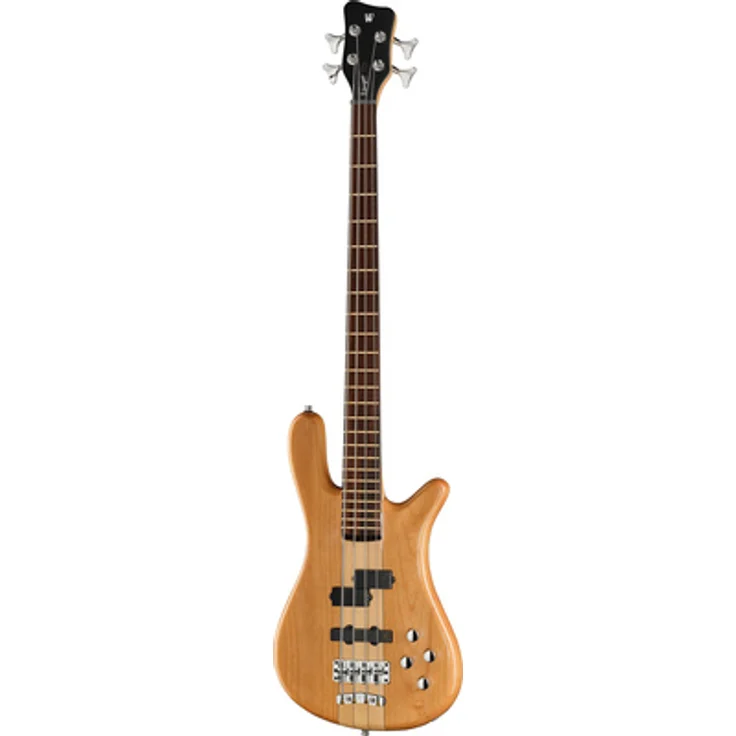 Warwick RB Streamer NT 4 NA HP, 4-Saiter E-Bass mit Erle Korpus, neck-through Konstruktion und aktiven MEC P/J Tonabnehmer, Natural Transparent High Polish Finish