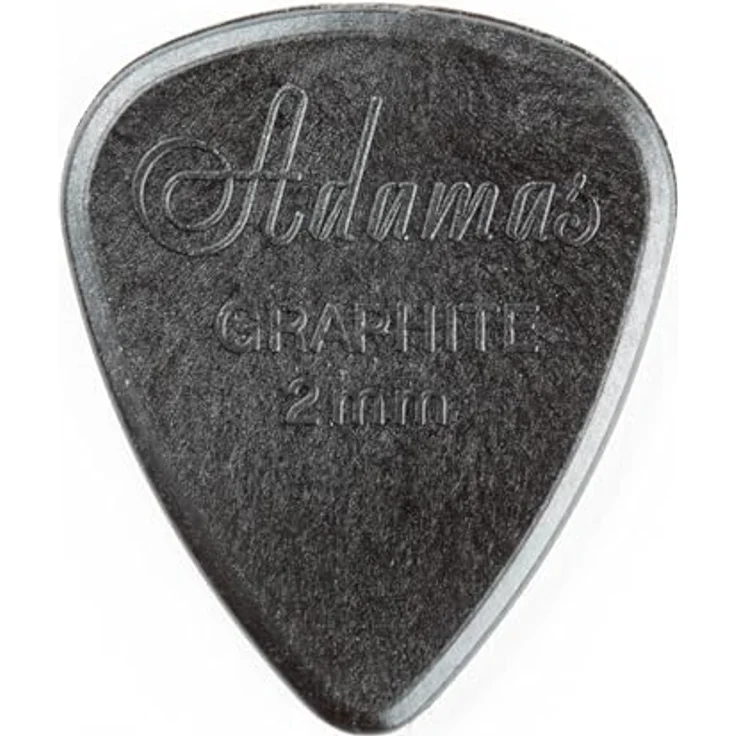 Dunlop Adamas Picks Refill Pack, 12 schwarze Plektren, 2,00 mm Stärke, Graphit, Standardform, abgerundete Spitze – Bild 1