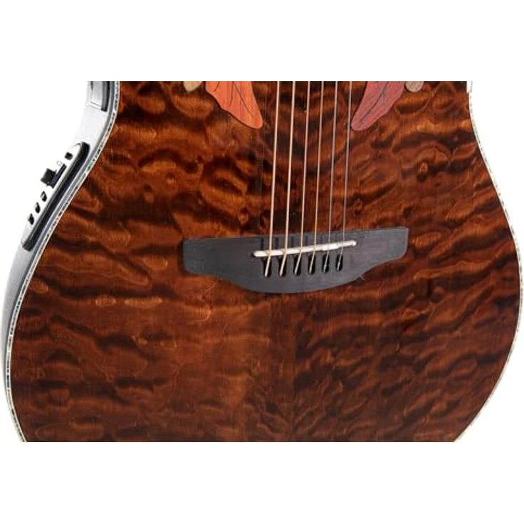 Ovation Celebrity Elite Plus CE44P-TGE-G, Westerngitarre mit Cutaway, Wölkchenahorn Decke, Tiger Eye Brown, CP-100 Slimline Pickup mit OP-4CT Preamp – Bild 4