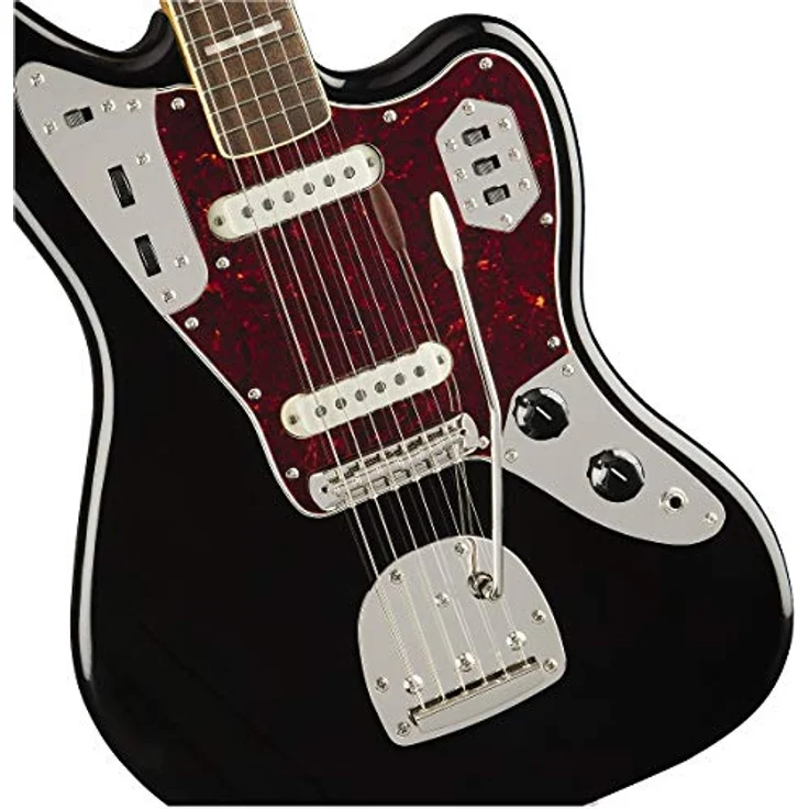 Squier by Fender Classic Vibe 60er Jazzmaster E-Gitarre, Schwarz, mit Alnico-Tonabnehmern und vintage-getöntem Hochglanz-Hals-Finish – Bild 5
