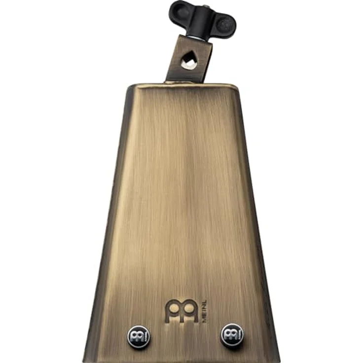 Meinl Percussion Mike Johnston Cowbell, großes Aufschlagidiophon mit Halterung, 7,75 Zoll, Stahl, Vintage Finish, inklusive Bell Mutes – Bild 2