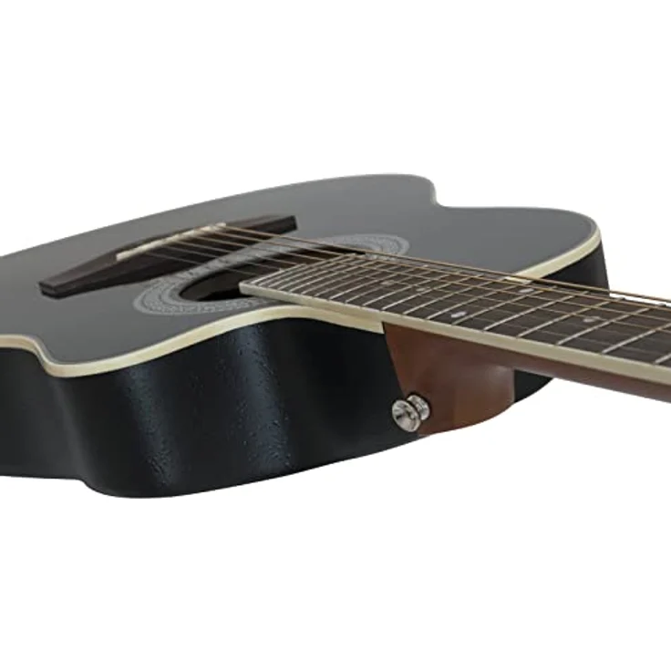 DIMAVERY RB-300 Rounded Back, Akustische Gitarre in schwarz mit Piezo-Tonabnehmer und 3-Band-Equalizer – Bild 3