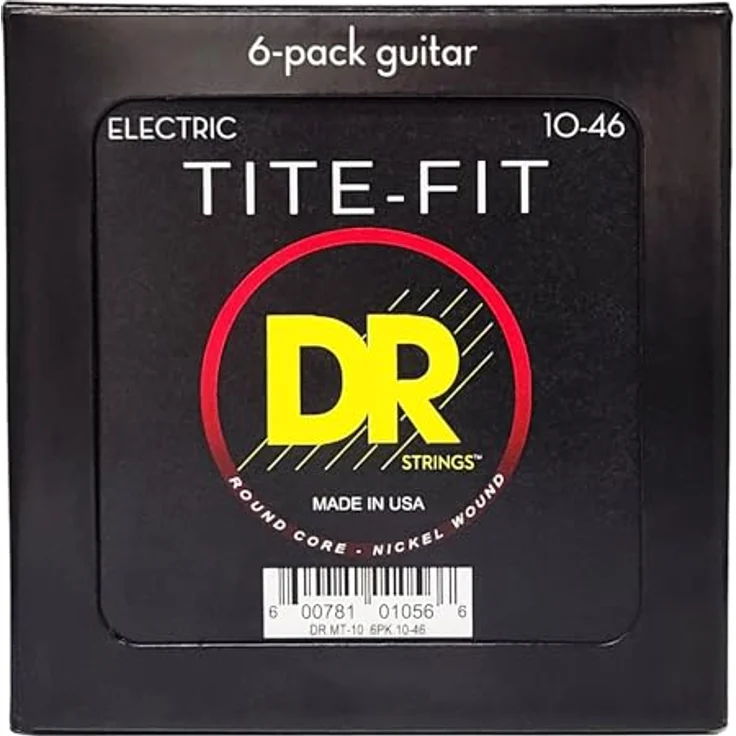 DR Strings Tite-Fit MT-10, 6-Pack E-Gitarrensaiten, Nickel plated steel, Stärken .010 - .046 – Bild 1