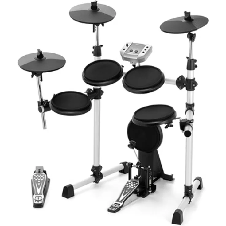 Millenium MPS-150 E-Drum Set, Einsteiger E-Drum mit 108 Sounds, 10 Drumkits, 40 Songs, USB MIDI, inkl. 8" Snare und Tom Pads, Schwarz