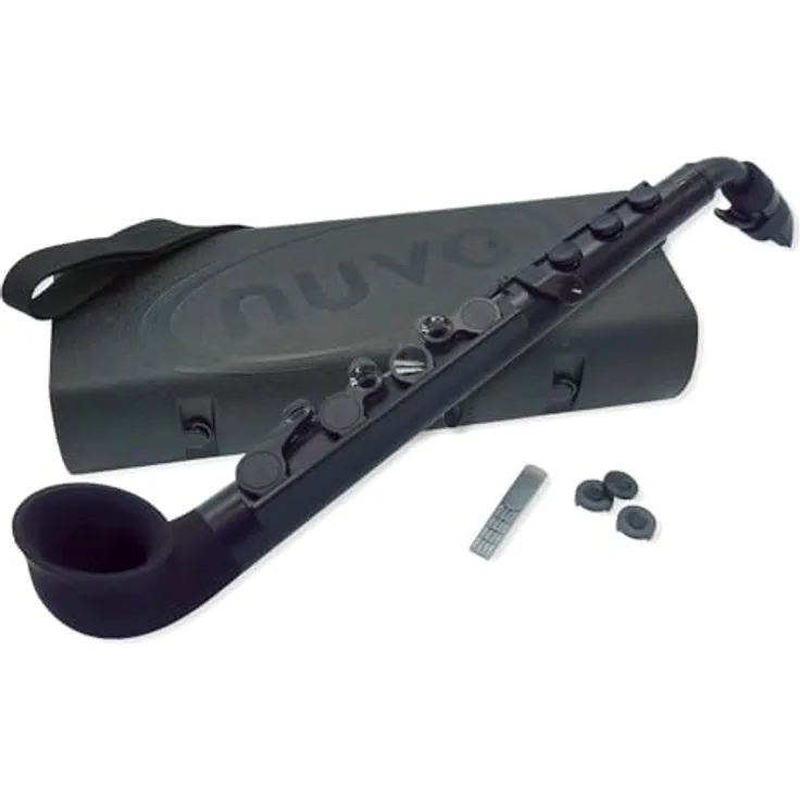 Nuvo jSax 2.0, C-Stimmungs-Saxophon aus leichtem Polymer, Schwarz mit hygienischer Easy-Clean-Funktion