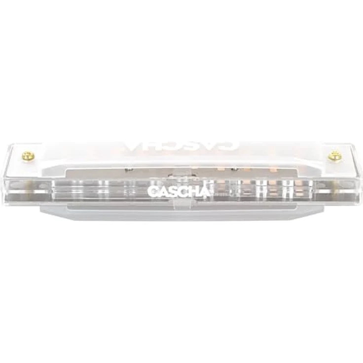 Cascha HH-2277 Fun Blues Harp, diatonische Mundharmonika in C-Dur mit 10 Kanzellen und transparentem Hardcase, transparent – Bild 13