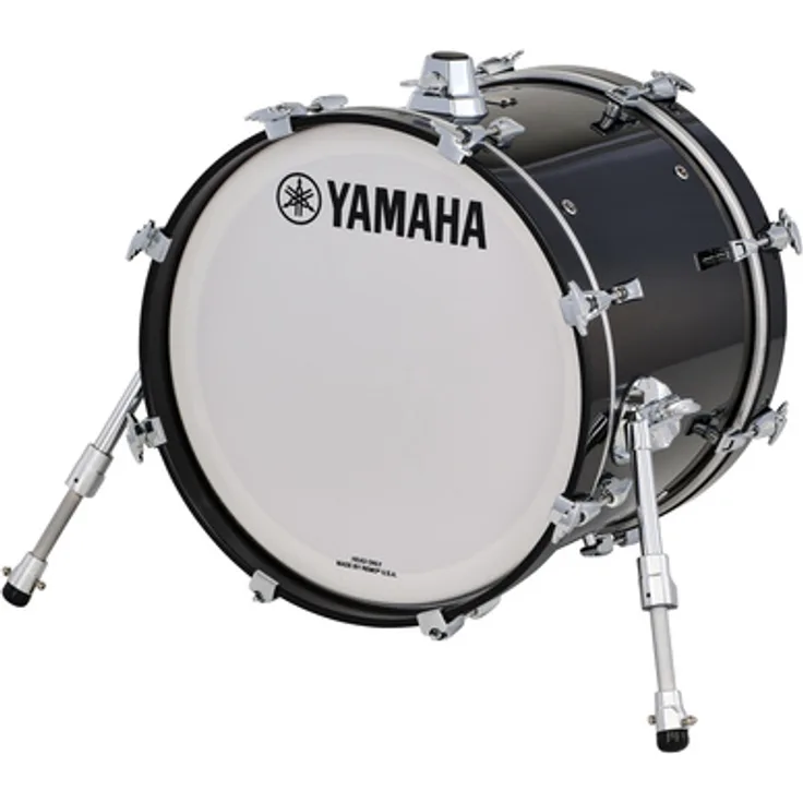Yamaha 18"x14" Absolut Hybrid Bass Drum SOB, 7-lagiger Hybridkessel mit Ahorn und Wenge, Finish: Solid Black, Chrom Hardware