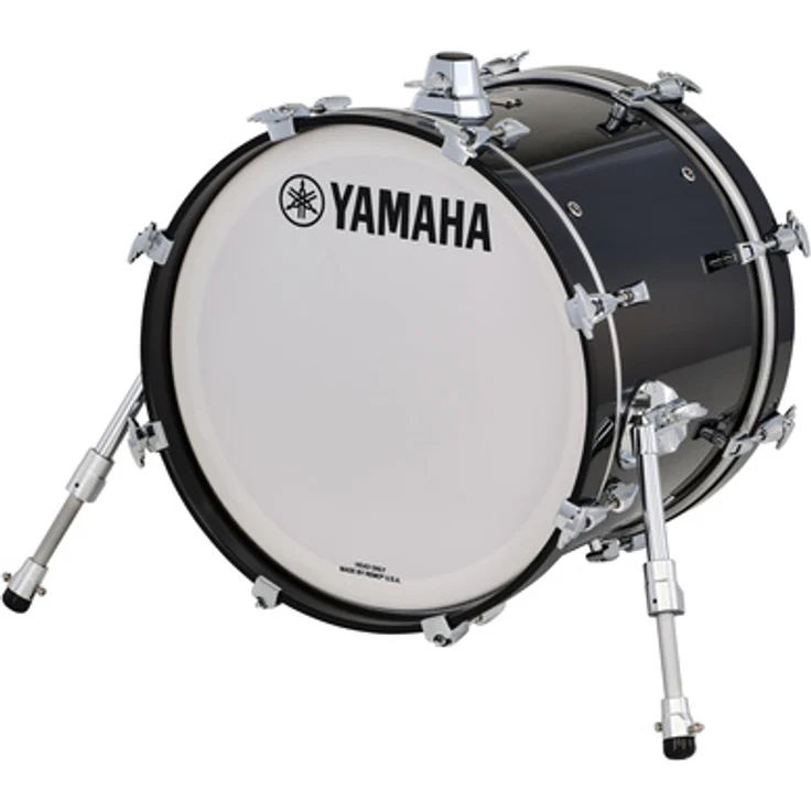 Yamaha 18"x14" Absolut Hybrid Bass Drum SOB, 7-lagiger Hybridkessel mit Ahorn und Wenge, Finish: Solid Black, Chrom Hardware