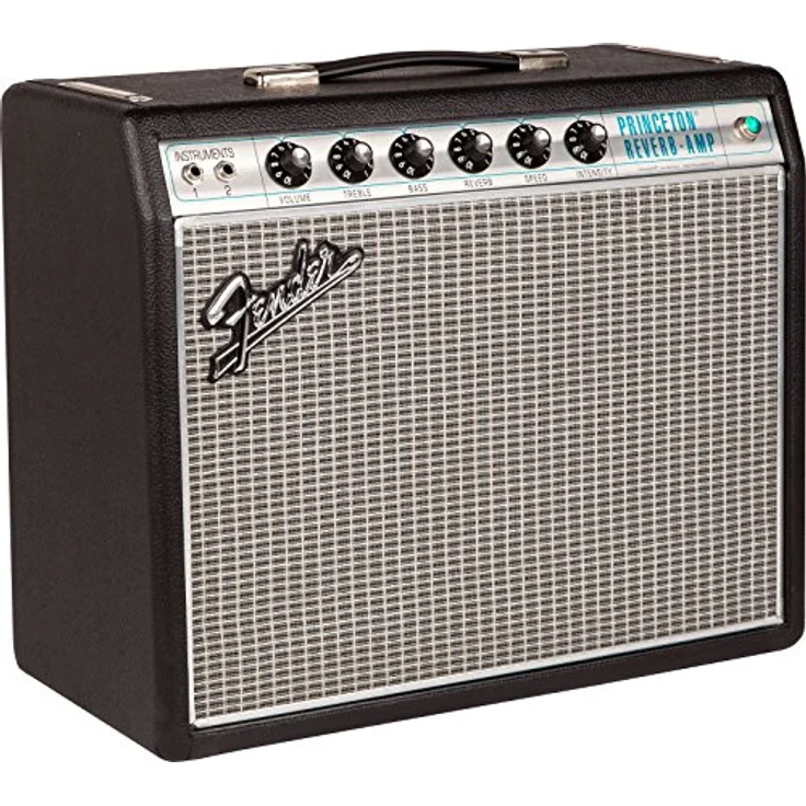 Fender 68 Custom Princeton Reverb, E-Gitarren-Combo mit 12 Watt, 10" Celestion Lautsprecher, Vintage Silverface, inkl. Fußschalter und Cover – Bild 2