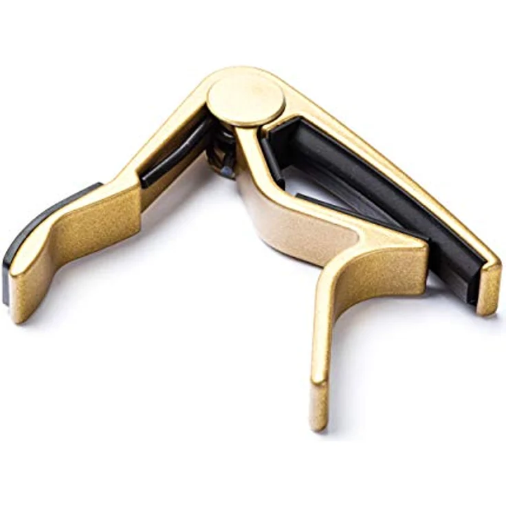 Dunlop Trigger Capo Acoustic Curved G, Kapodaster für Western/Akustik-Gitarre, Farbe: Gold – Bild 4
