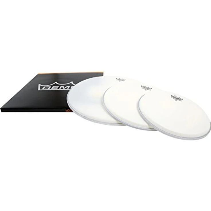 Remo PP-0932-BA Ambassador Coated, Schlagzeugfelle Satz für Tom Tom, einlagig, weiß aufgerauht, 12", 13", 16" – Bild 1