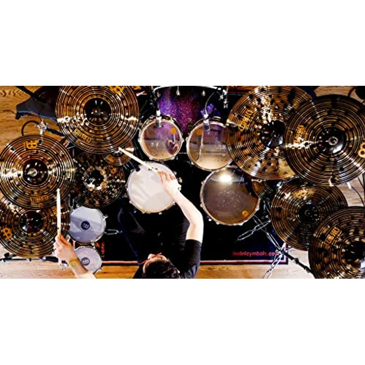 Meinl Cymbals Classics Custom Dark Hihat 14 Zoll, B12 Bronze in Dunklem Finish, klangliche Definition und kraftvoller Crash-Effekt – Bild 4