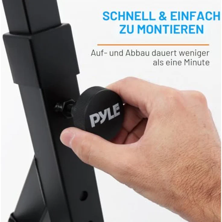 Pyle Z-Design Keyboard Ständer mit Rollen – Höhenverstellbar, mobiler Piano Ständer für E-Piano und Digital Pianos mit 54–88 Tasten, Schwarz – Bild 5