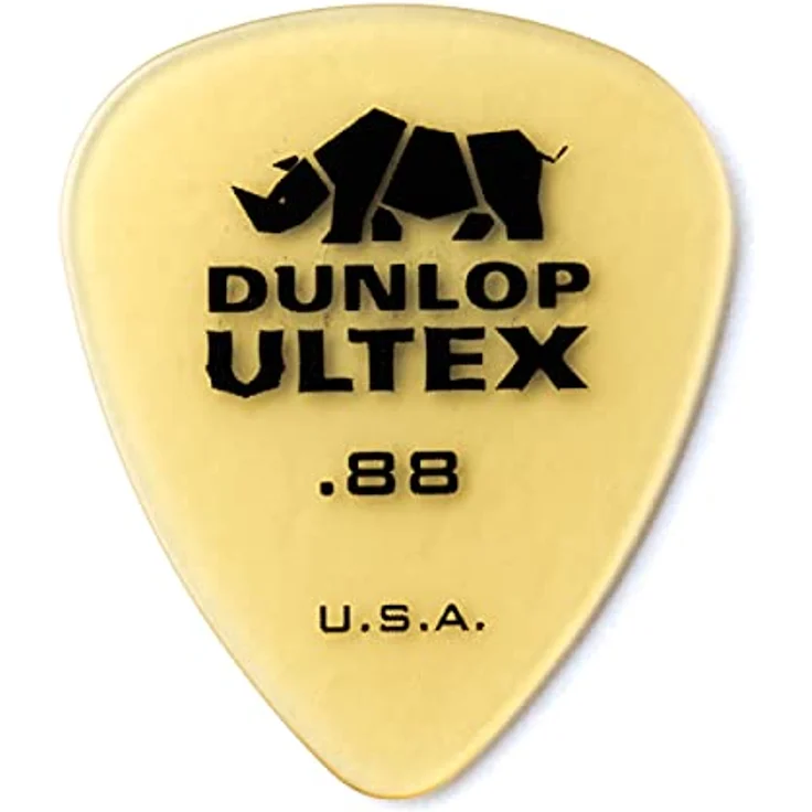 Dunlop Ultex Standard Player Pack, 6 Plektren mit 0,88 mm Stärke in bernsteinfarben, extrem hartem Material und klarer Klangqualität – Bild 6
