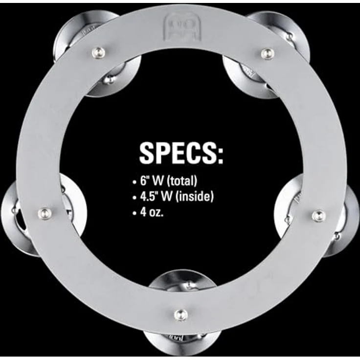 Meinl CRING Ching Ring, 6" Tambourine mit 5 Paar Edelstahl-Schellen, passend für Hi-Hat und Becken, aus Stahl – Bild 6