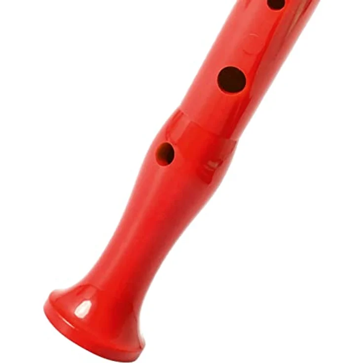 Hohner Blockflöte Melody Line, C-Sopran, einteilig aus Kunststoff, rot mit Wischerstab – Bild 3