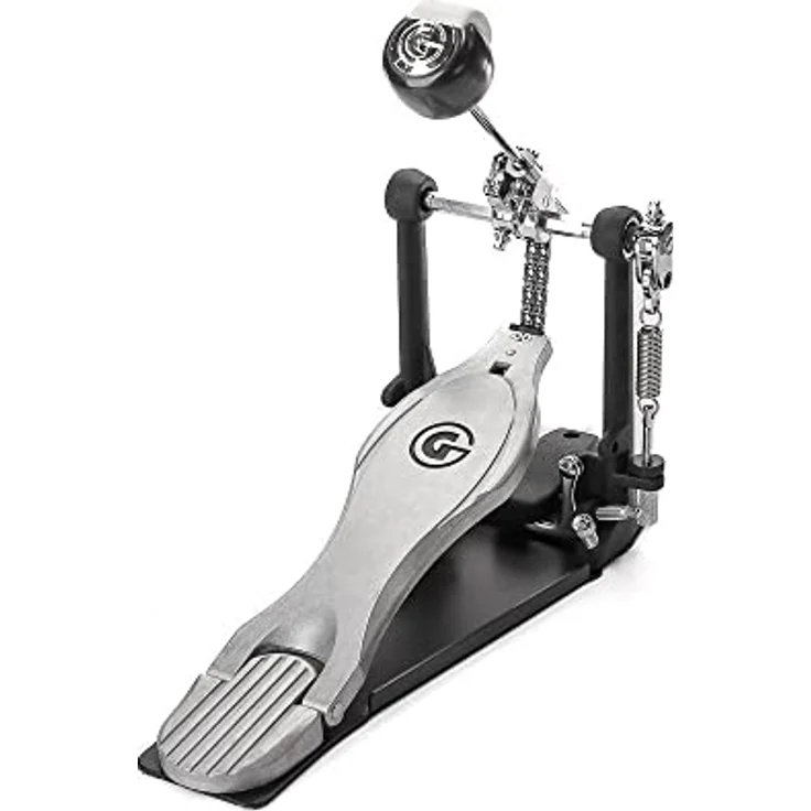 Gibraltar 6711S Bass Drum Single Pedal, professionelle Fußmaschine mit G-Class Trittplatte, Doppelkette und Dual-Beater (Kunststoff/Filz) – Bild 2