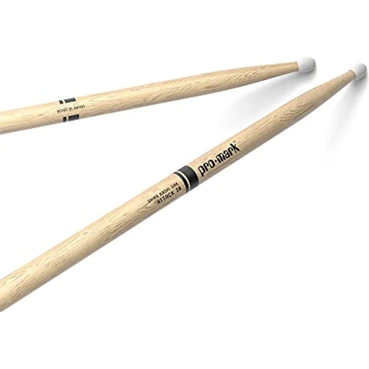 Pro Mark PW2BN 2B Classic Attack Drumsticks aus japanischem Eichenholz mit nylonummanteltem Kopf, 40,64 cm Länge, 1,61 cm Durchmesser – Bild 1