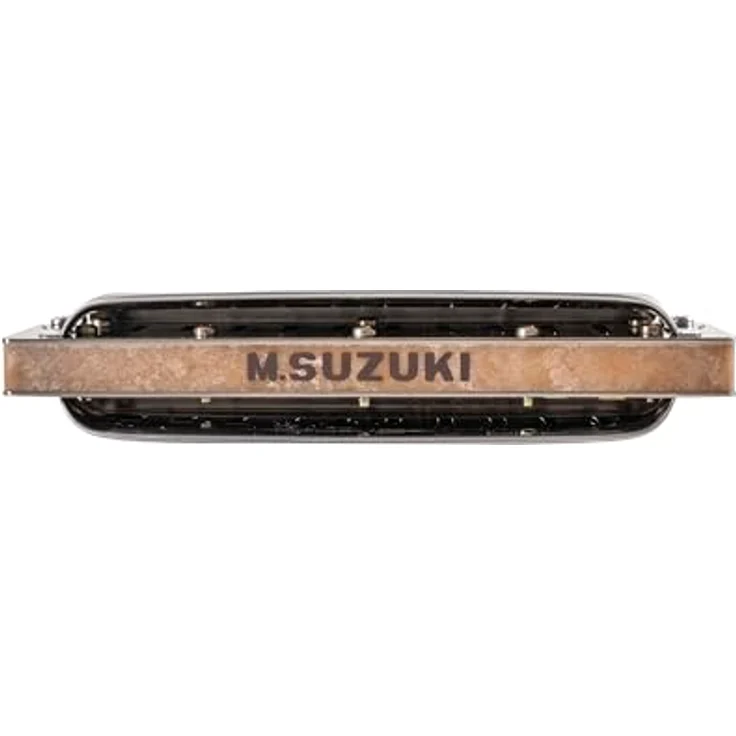 Suzuki M-20 Manji Mundharmonika, harmonisch Moll in C, Edelstahl-Deckelplatten, Holz/Harz Kanzellenkörper, inklusive Etui – Bild 4