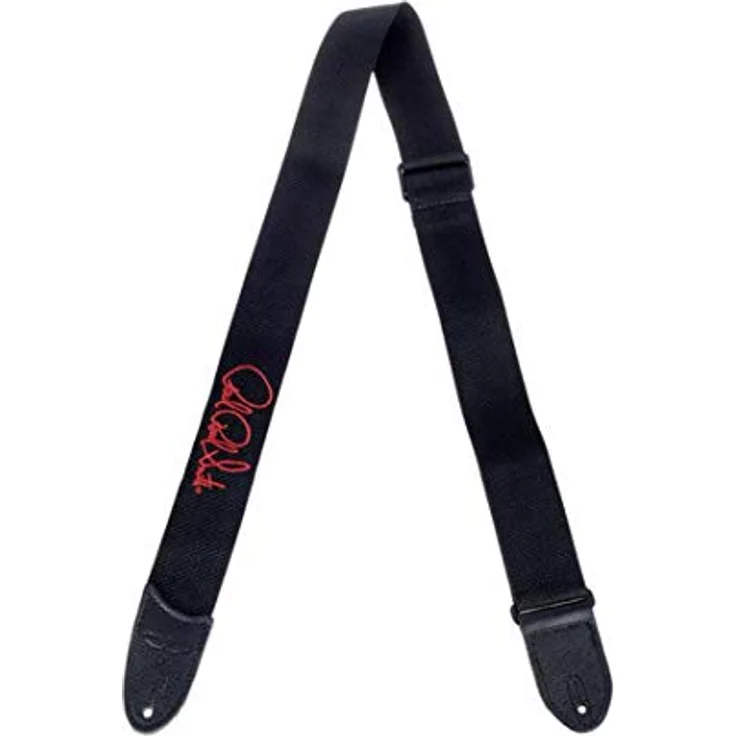 PRS ACC-3171 Poly Strap, Gitarrengurt aus Nylon mit roten Signaturen und premium Leder-Enden, schwarz, 145 cm Länge – Bild 4